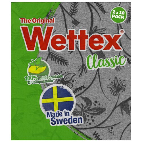 Wettex The Original Swedish Dishcloths for Kitchen 2 x 10 Pack Super Absorbent Sponges Kitchen Dishcloth - Replace Paper Towels - Limited Edition - Nature Colors