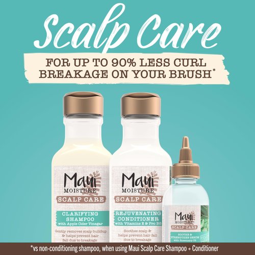 Maui Moisture Scalp Care Soothe & Strengthen Hair Serum with Rosemary Oil, Curly Hair Serum With Aloe Vera Helps Prevent Scalp Dryness & Strengthen Hair, Silicone-Free, 3.3 fl. Oz