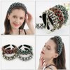 SOLUSTRE Rhinestone Hairband Baroque Beaded Headbands Crystal Hairband Hair Hoop Wide Headpiece for Women Girls, Green