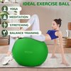 Fitvids Anti-Burst and Slip Resistant Exercise Ball Yoga Ball Fitness Ball Birthing Ball with Quick Pump, 2,000-Pound Capacity, Green, 22-inch, M