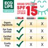 Eco Lips Broad Spectrum SPF Sun Protection Lip Balm 3-Pack with Carabiner Eco Clip (Berry, Vanilla, Mint) With Cocoa Butter & Aloe to Moisturize Lips | Made in USA