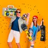 Inflatable Phone,Inflatable Radio Boombox Microphone,80s 90s Party Decorations,Hip Hop Music Themed Party Decorations,Rappers B-Boys Costume Accessory for Disco Retro Theme Party Decorations
