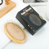Combetter Metal Hair Brush for Hair Growth(No Handle Design) Combetter, Natural Wood Brush, Mini Hair Scalp Massager Metal Bristles Detangling Brush for Women, Men &Kids