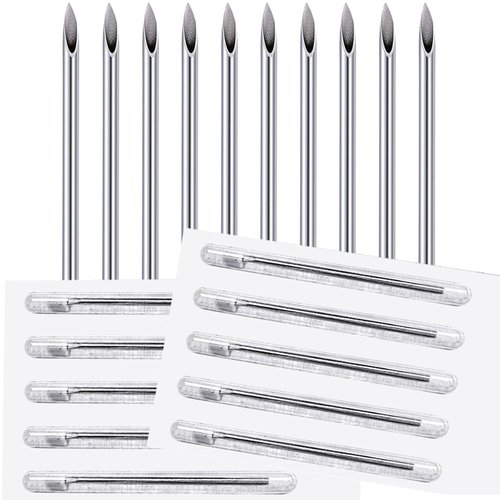 10PCS Piercing Needles 18G 316L Surgical Steel Disposable Sterile Piercing Needles for Nose Belly Navel Nipple Tongue Ear Industrial Body Piercing Needles 18 Gauge