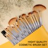 Makeup Brushes, VANDER 32PCs Professional makeup brush set, Premium Synthetic Fiber Make up Brushes for Foundation Powder Concealers Eyeshadow Eyeliner,Champagne
