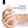 Beetles Gel Nail Kit Easy Extension Set, XS Short Almond Pre Shaped 240 Pcs Clear False Acrylic Nails Tips with 5 In 1 Nail Glue Innovative Uv Led Lamp DIY Manicure Salon at Home Women Gift