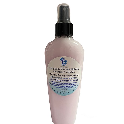 Diva Stuff Midnight Pomegranate Scented Moisture Mist With Sweat Absorbing Properties, Coconut Water and Aloe