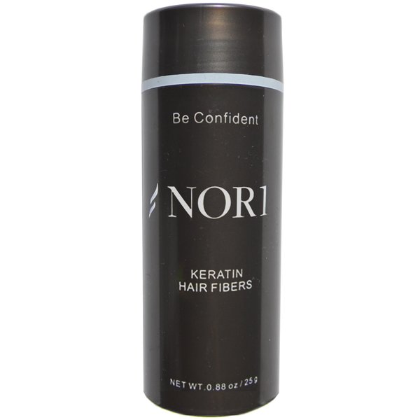 Nor1 Keratin Hair Building Fibers: Natural Instant Hair Filler and Thickener for Men and Women - Completely Cover Up and Conceal Thinning Areas or Bald Spot - 25 grams