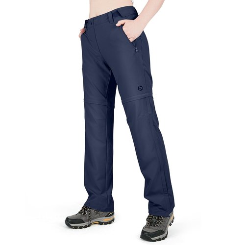 Outdoor Ventures Women's Convertible Pants, Quick Dry Hiking Zip-Off Pants, Stretch Lightweight Cargo Pants Navy