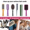 3 Pieces Hair Brush Cleaning Tool Metal Wire Comb Cleaning Brush Hair brush Cleaner Comb, 2-in-1 Hair Brush Cleaning Tool, Hair Brush Remover Rake for Removing Dead Hair Dust,Home and Salon Use