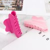 CURASA Medium Hair Clips For Women Girls Pink Rose Tortoise Claw Clips For Thick Thin 2 PCS Cloud Design French Hair Accessories Cute Nonslip Decorative Hair Barrettes Set