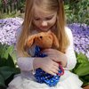 YOTTOY Madeline Collection | Genevieve the Dog Soft Stuffed Animal Plush Toy in Madeline Tote Bag