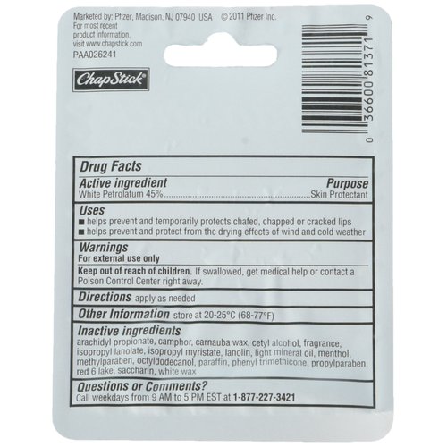 ChapStick Lip Balm Cherry 0.15 oz (Pack of 12)