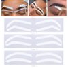 12pairs Disposable Airbrush Brow Sticker Microblading Eyebrow Stencil Brow Guide Auxiliary Template Brow Shape Tapes Makeup Tool (Type A)