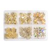 MEILINDS Luxury 3D Crown Nail Charms - 60Pcs Alloy Crown Nail Art Decoration Kit Gold Champion Nail Rhinestones Diamonds Metal Nail Studs Crystals for Acrylic Nails with Box,6 Styles