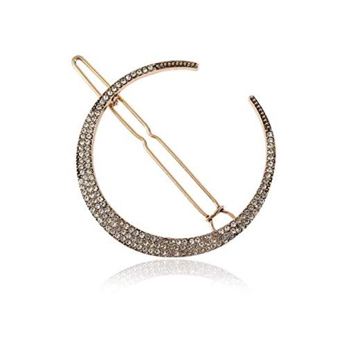 DNHCLL Moon Star Hexagram Crystal Hair Clips Set Women Lady Alloy Barrettes Hairpin Side Clip Hair Accessories Decorative Hair Accessoeies Headpieces for Women