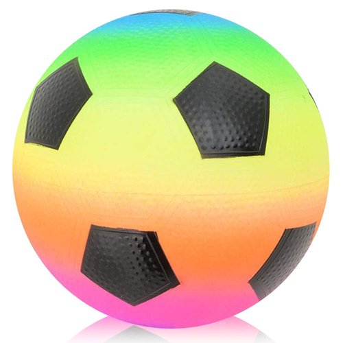 ArtCreativity Rainbow Soccer Playground Ball for Kids, Bouncy 9 Inch Kick Ball for Backyard, Park, and Beach Outdoor Fun, Beautiful Colors, Durable Outside Play Toys for Boys & Girls - Sold Deflated