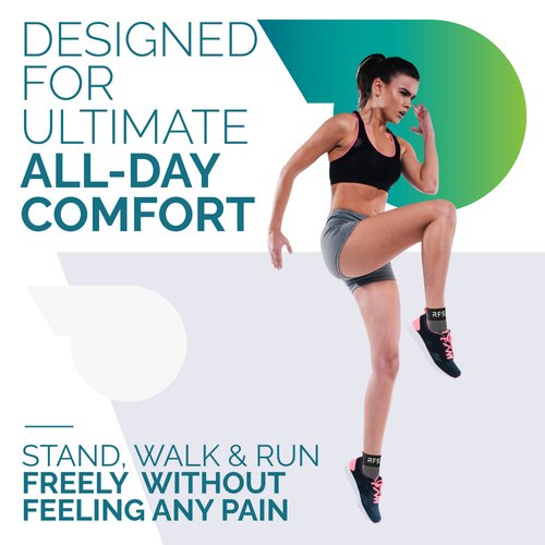 Plantar Fasciitis Compression Socks | Foot & Ankle Brace for Women & Men | Toeless Ankle Compression Sleeve for Ankle Support, Plantar Fasciitis, Night Splint, Arch & Achilles Tendonitis Relief