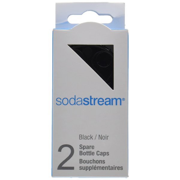 SodaStream Bottle Caps, Black, 2-Pack