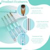 3PCS Acrylic Nail Brush Set, Size 6/10/14. Kolinsky Hair,Oval Crimped Pressed Shaped Acrylic Nail Brushes,Blue Metal Handle Acrylic Powder Brush Set Professional Manicure For DIY Home Salon