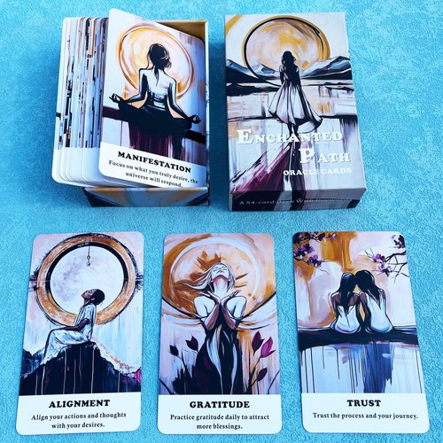 EMPATHSOUL The Enchanted Path Oracle Cards, Oracle Cards for Beginners, Self Love and Spiritual Growth Oracle Deck, Inspirational Guidance Tarot Deck, Unlock Your Inner Magic