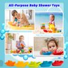 11Pcs Bath Floating Boats Bathing Spoons Toy,Stackable Bathtub Float Water Table Toys,Stacking Shower Toys for Toddlers Bath Educational Counting
