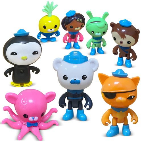 SINTETA CHANECALL Action Figures Toy, 8 Pcs Cake Topper Figures Decorations, Mini Animals Figurines Playset, Ocean Educational Toys Set for Kids for Birthday Party Supplies Christmas