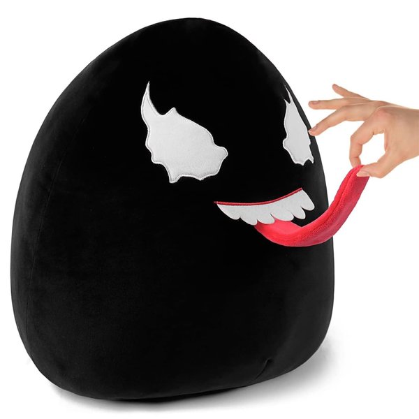 Global Park 17in Venom Plush Toys, Stuffed Doll Pillow Elastic Tongue Animal Soft Plushies for Boys Girls