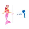 ArtCreativity Mermaid Playset for Girls, Mermaid Toys Set with 3 Figurines & 3 Brushes Princess Party Favors for Children, Best Birthday Gift for Kids