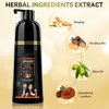 Ofanyia Black Hair Dye Shampoo, Black Hair Shampoo for Gray Hair Coverage, Herbal Ingredients Instant Black Hair Dye Shampoo for Women Men, 3 in 1 Black Hair Dye Shampoo 3 In 1, 420ML/14.2FL.OZ