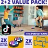 Hover Soccer 2 Balls with 2 Goals, Indoor 4-in-1 Pack, Floating Gliding Disk Toys for Ages 5-7, 6-12, 8-13, Fun Active Game for Boys and Girls, Birthday Christmas Drone Gifts, Soccer Ball Set for Kids