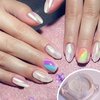 Mermaid Chrome Nail Powder - Aurora Nail Powders Iridescent Pigment Pearl Mica Powder for Nail Art, Irridescent Chrome Powder Pigment for Nails Powder Glitter