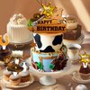 25Pcs Cowboy 4th Birthday Party Supplies, Western Cowboy Cupcake Toppers Decoration, HorseShoe Cowboy Hats Boots Happy Birthday Cupcake Toppers Decorations, Baby Shower Kids Decorations (Cowboy 4th)