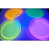DIRECTGLOW LLC Blacklight Reactive Party Plates with FREE Blacklight Balloons (40, 10.25 inch)