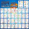 EMOME Glitter Temporary Tattoos for Girls, 204 Set Mermaid Tattoos Stickers Kids Pre-cut, Mermaid Theme Party Favors Birthday Decorations for Girls Kids