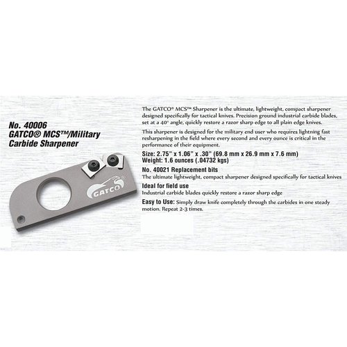 Gatco 40006 "MCS" Military Carbide Sharpener