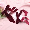 2PCS Wine Red Velvet Bows Hair Clips, 5" Bow Hair Clips Elegant Velvet Hair Bows for Women Girls Non-Slip Alligator Clips Cute Hair Accessories for Toddlers Kids Baby Valentine's Day Christmas Gifts