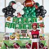 Hombae Football Party Decorations, Football Birthday Party Decorations Supplies Kit, Football Cupcake Toppers, Football Decorations for Party, Football Banner with Football Balloon Garland Arch Kit
