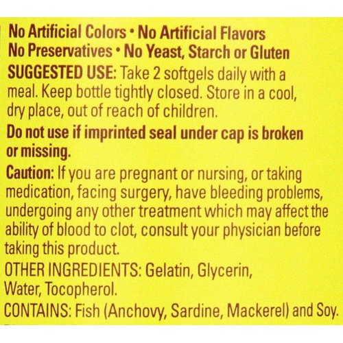 Nature Made Fish Oil 1200 mg w. Omega-3 360 mg Softgels 100 Count (Pack of 1)