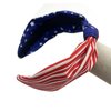 American Flag Knotted Headband,4th of July Headband,Red White Blue Patriotic USA Bow Knotted Wide Headband Yoga Hair Band Hair Hoops,for Women Girls Gift,4th of July Decorations,Independence Day