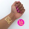 Bachelorette party favors - Drunk in LOVE, bridal party, bridesmaid tattoo, bride, hens party, wedding party, SET OF 12 gold tattoos