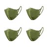 【 4 Pack 】 SW Copper Infused Fabric Face Mask, Resuable,Washable(hand wash), Fashionable, Comportable, Made in Korea (Green)