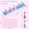 ANGNYA 2 Set Nail Stand, Aurora Nail Holder for Painting Nail Stand for Press on with 96 Pcs Reusable Sticky Putty Nail Display Stand Nail Hand Practice Magnetic Nail Art Tools for Homes and Salons