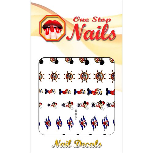 Cruise Mickey and Minnie Waterslide Nail Decals by One Stop Nails V4.