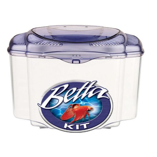 Marina Betta Pals Kit, Betta Fish Aquarium Starter Kit, Purple, 13400