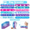 48 Snowflake 24PCS Snowflake Temporary Tattoos Sticker 24PCS Slap Bracelets Perfect for Themed Birthday Party Favors Baby Showers or Classroom Rewards Ideal Decor and Gifts for Girls and Boys