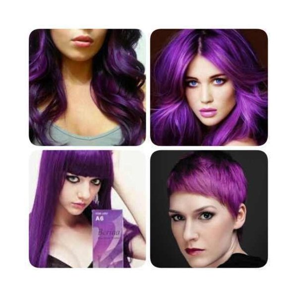 Berina New Professional Permanent Hair DYE Color Cream Purple Violet # A6