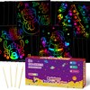 OHOME Easter Basket Stuffers for Kids Toddler - 100 PCS Scratch Art Paper,Easter Gifts for Boys Girls | Easter Games Crafts Party Favors Supplies for Adults,Arts Toys for Ages 3-12 Year Old Birthday