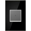 Legrand adorne Mirror Black, 1-Gang Wall Plate, AWM1G2MB4