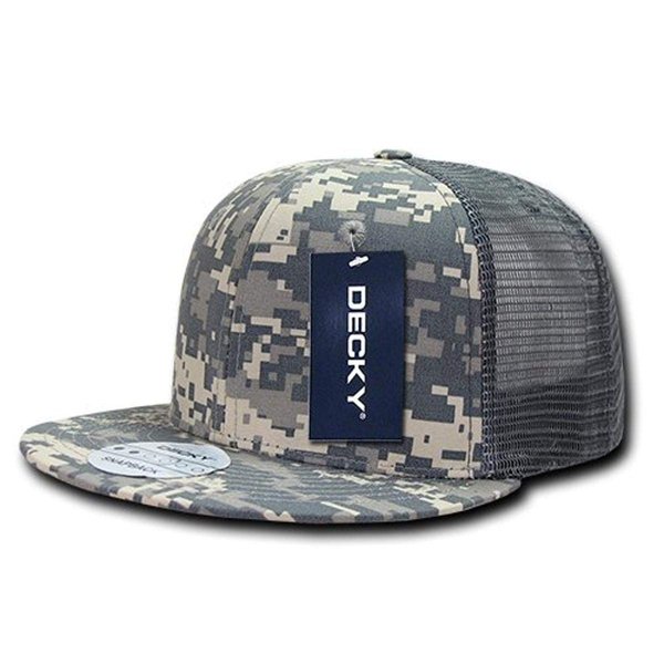 DECKY Rip Stop Flat Bill Trucker Cap, Army Combat Uniform